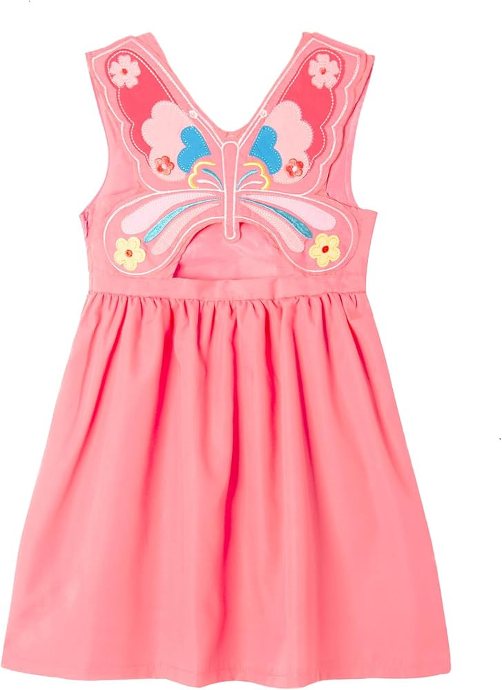 Toddler Girls Dresses Casual Back School Sleeveless Cross Straps Cutout Lined Elastic Waist Patte... | Amazon (US)