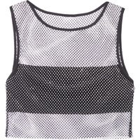 Black Mesh Diamante Crop Top | Quiz Clothing