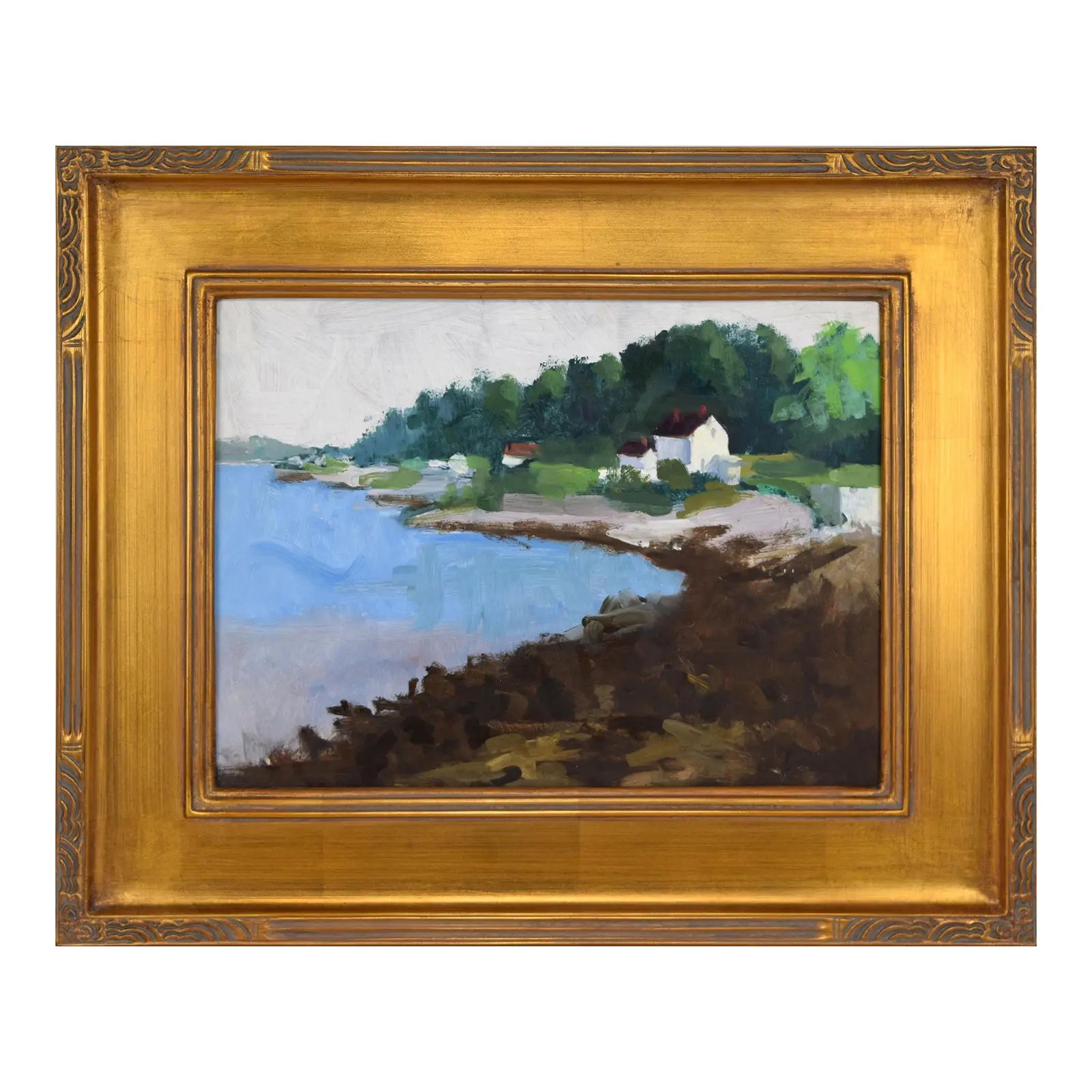 Vintage American Impressionist Coastal Landscape / Seascape Oil Painting by Harry Barton | Chairish