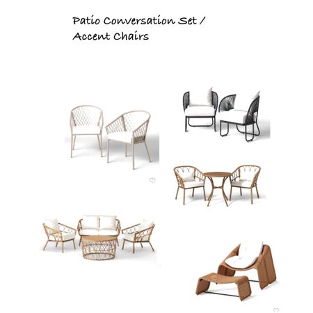 Patio seating. Outdoor decor. Conversation sets. Accent chairs. Porch decor. Deck decor. Poolside decor and chairs  

#LTKhome