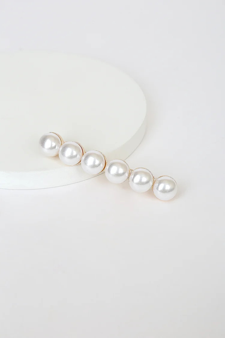 Coveted Design Gold Pearl Hair Clip | Lulus (US)