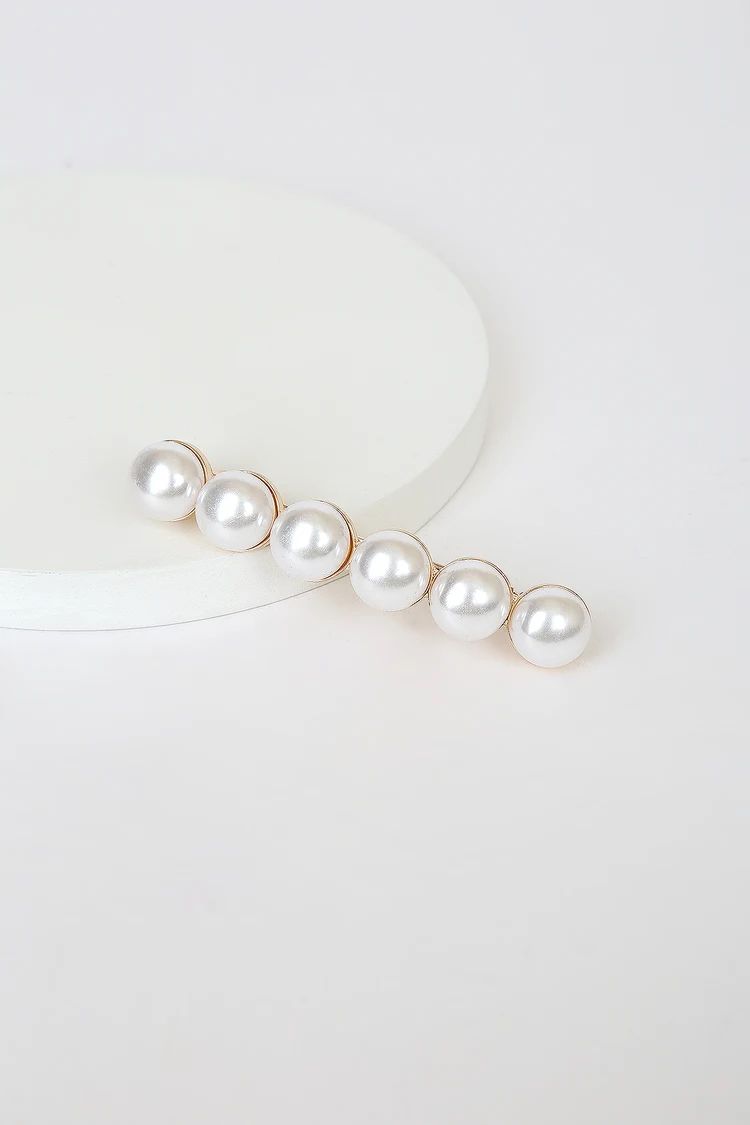 Coveted Design Gold Pearl Hair Clip | Lulus (US)