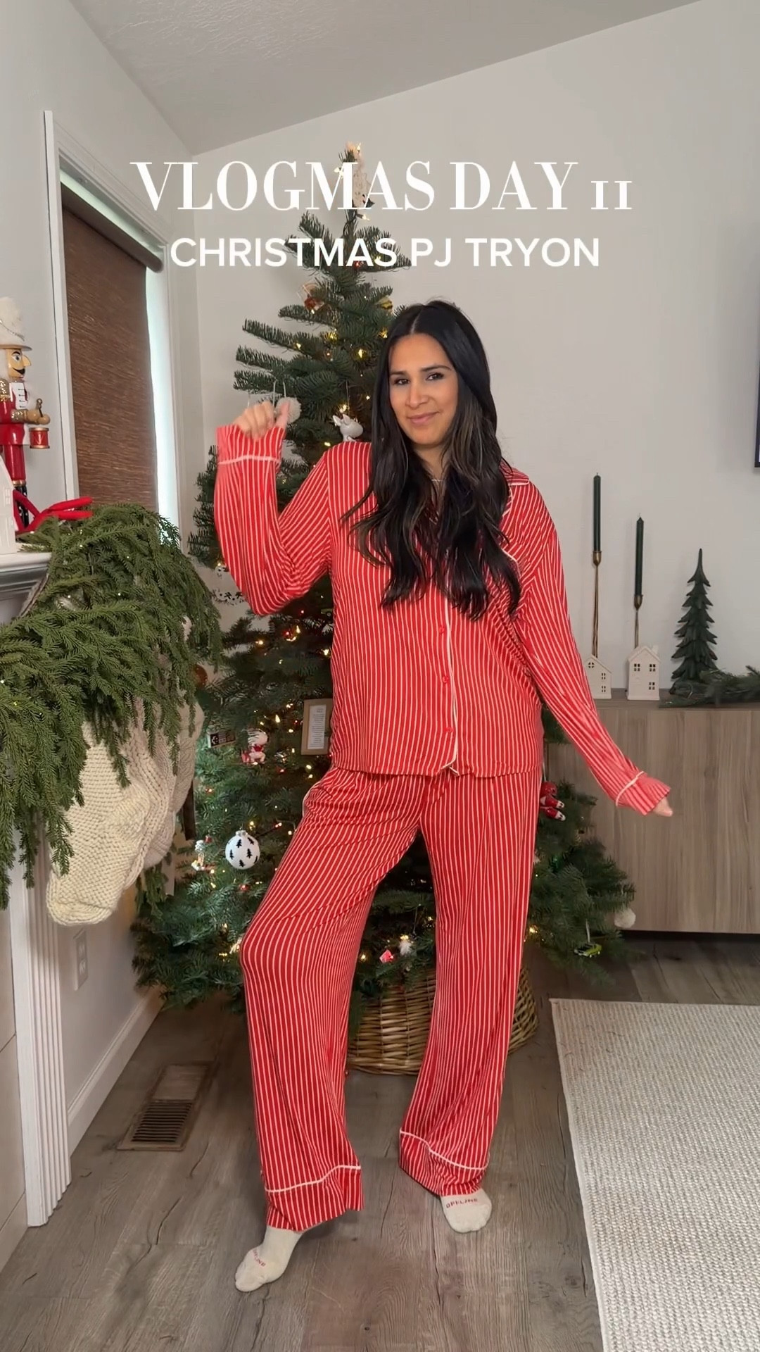VLOGMAS DAY 11! Let’s do a Christmas pj try on! Also, the striped pjs are on sale!  #christmaspjs #momlife #ootd #sleepwear #christmas #aerie #target #targetpjs @target @aerie

#LTKootd #LTKmomlife #LTKHoliday