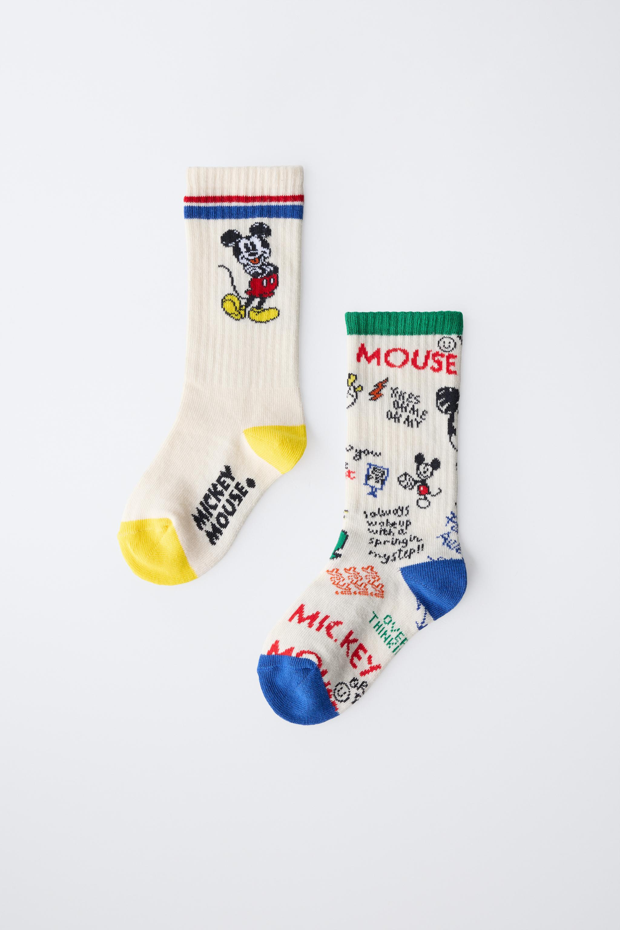 1-6 YEARS/ TWO-PACK OF MICKEY MOUSE © DISNEY LONG SOCKS | Zara US