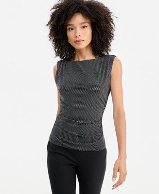Women's Sleeveless Printed Mesh Top | Macy's