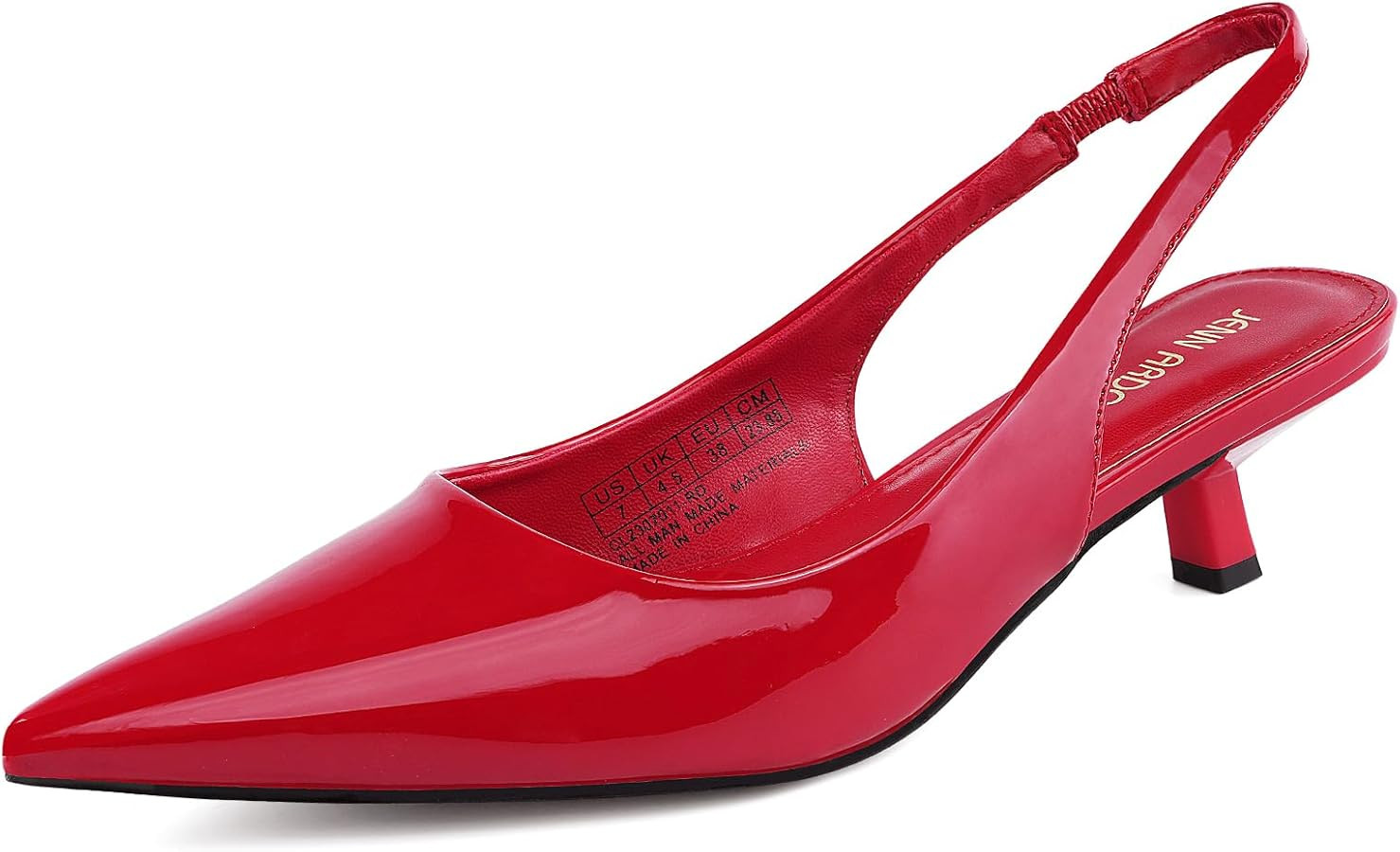 JENN ARDOR Slingback Heels for Women Low Heels Dress Shoes Kitten Pumps Dressy Heeled Sandals Wid... | Amazon (US)