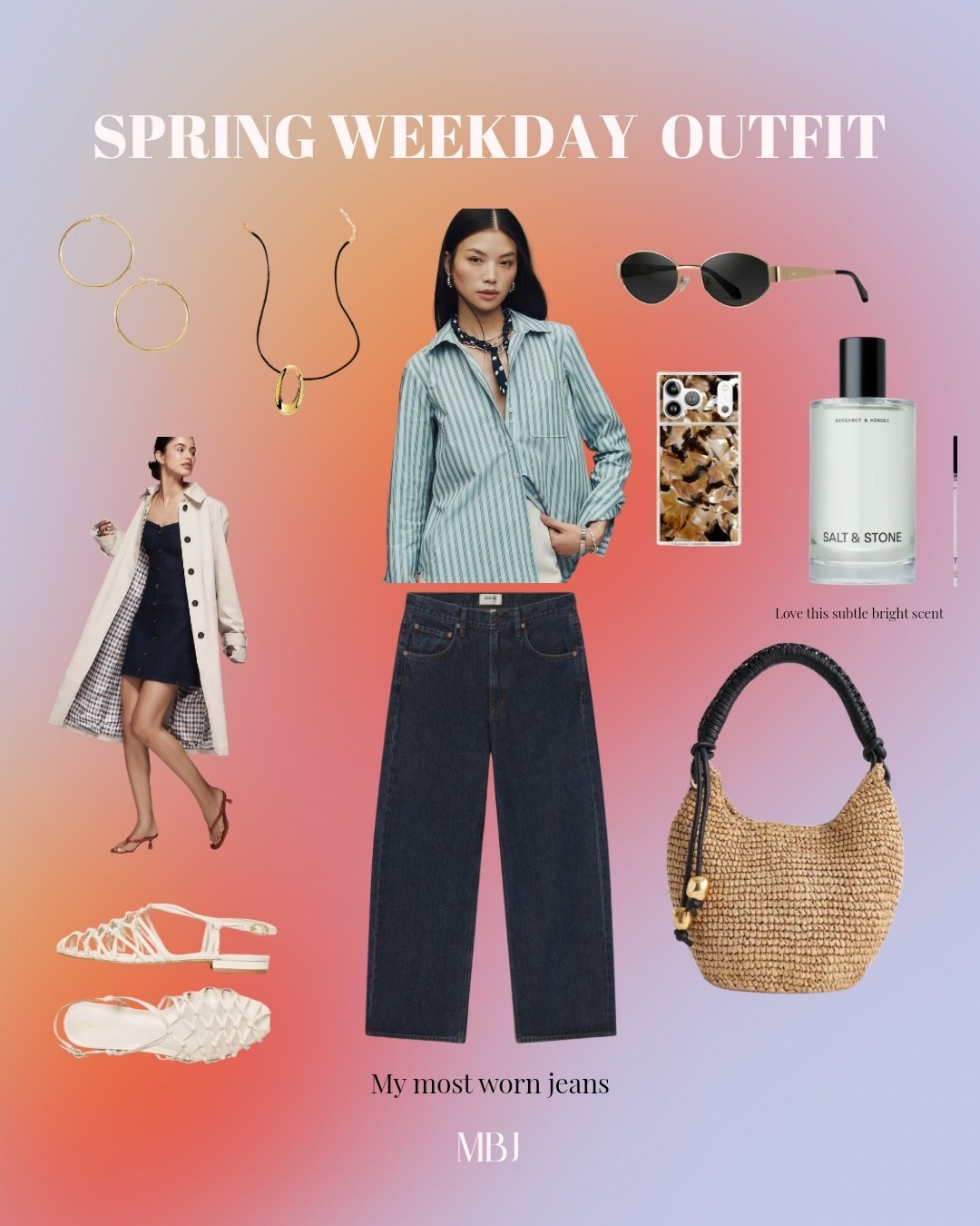 Spring outfits for me are a time to marry pieces from different seasons together! From my favorite every day Jeans, to a solid spring shoe, to the case on my phone creating a lil accessory. This year I’m also trying to get into perfume, and having a light scent in my rotation for every day has been a good way to get used to it! I love that you can integrate different layers of scent through Salt & Stone via their body oil, body wash, perfume, or deodorant!

#LTKPetite #LTKSeasonal #LTKBeauty