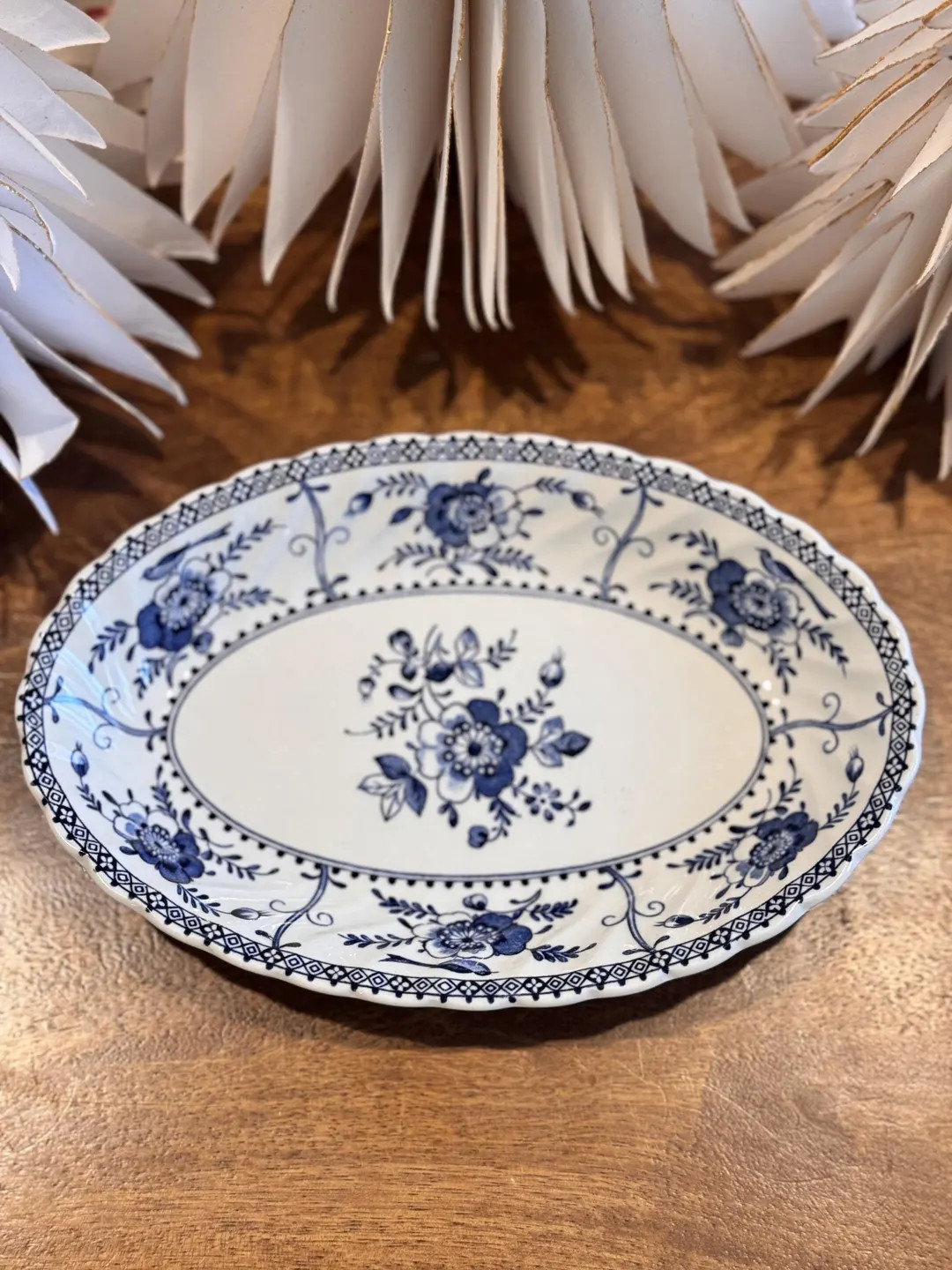 Johnson Brothers Indies Blue Small Oval Serving Dish | English Ironstone | Blue & White Transferw... | Etsy (US)