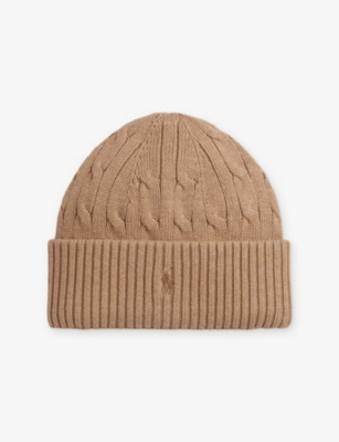 Boys’ Logo-Embroidered Cable-Knit Cotton Beanie Hat | Selfridges