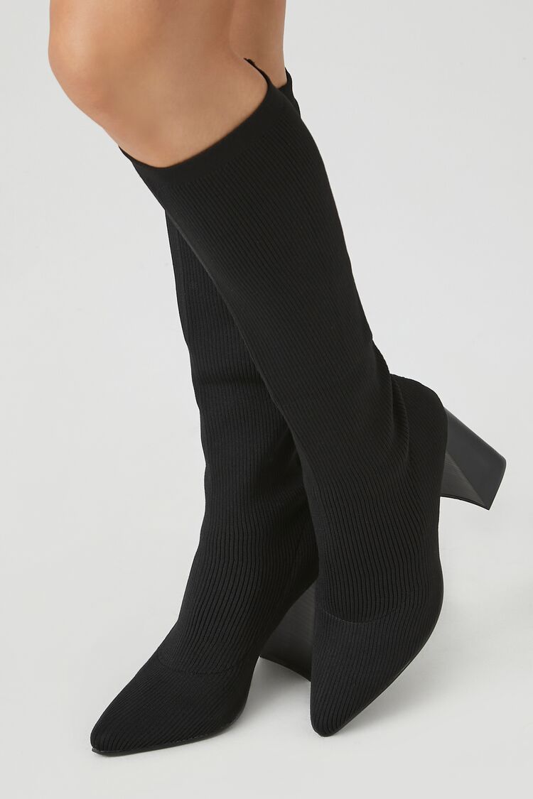 Knee-High Sock Boots | Forever 21 (US)