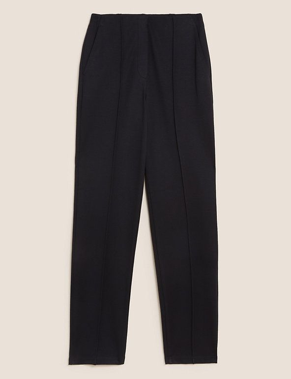 Jersey Twill Straight Leg Trousers | Marks & Spencer (UK)
