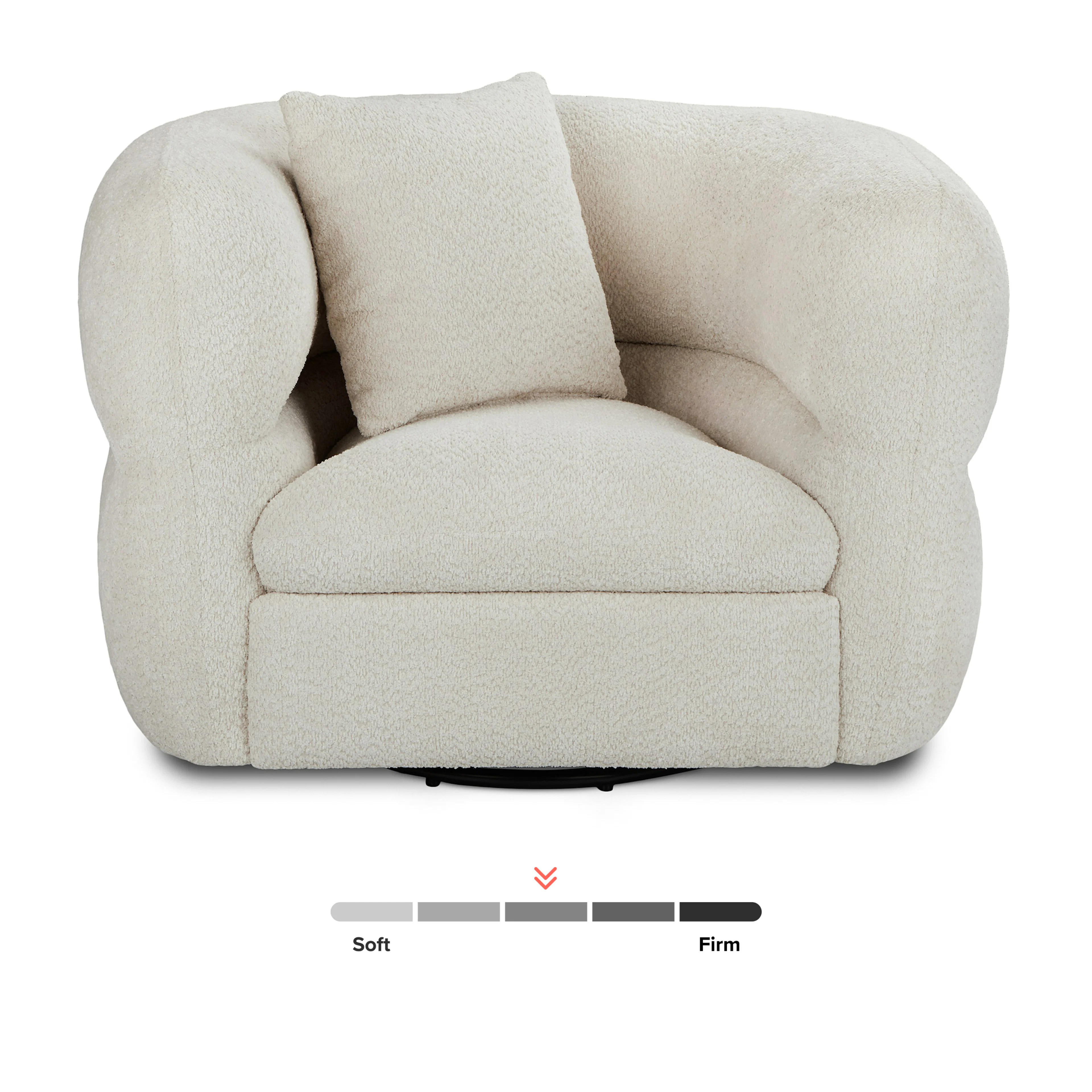 Quinn 40.5" Swivel Lounge Chair - Nouna Pearl | Article