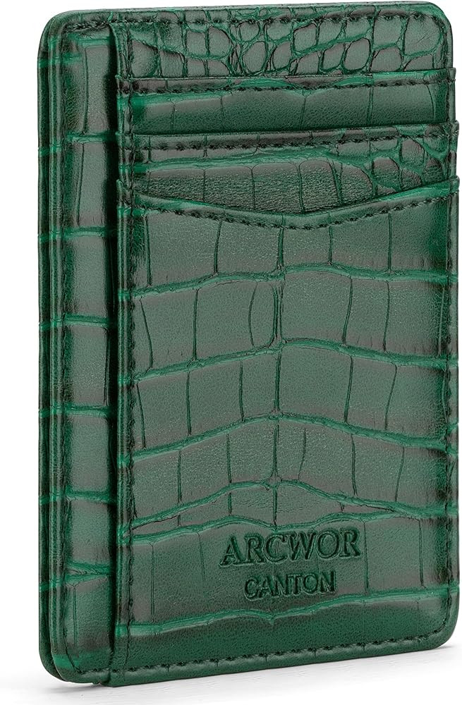 Slim Wallet Minimalist Front Pocket RFID Blocking Men and Women Leather Wallets | Amazon (US)