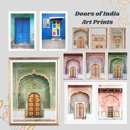 I get a lot of questions about the prints in my office of the beautiful doors of India so I’ve compiled a collection of even more doors you can hang on your walls 🧡