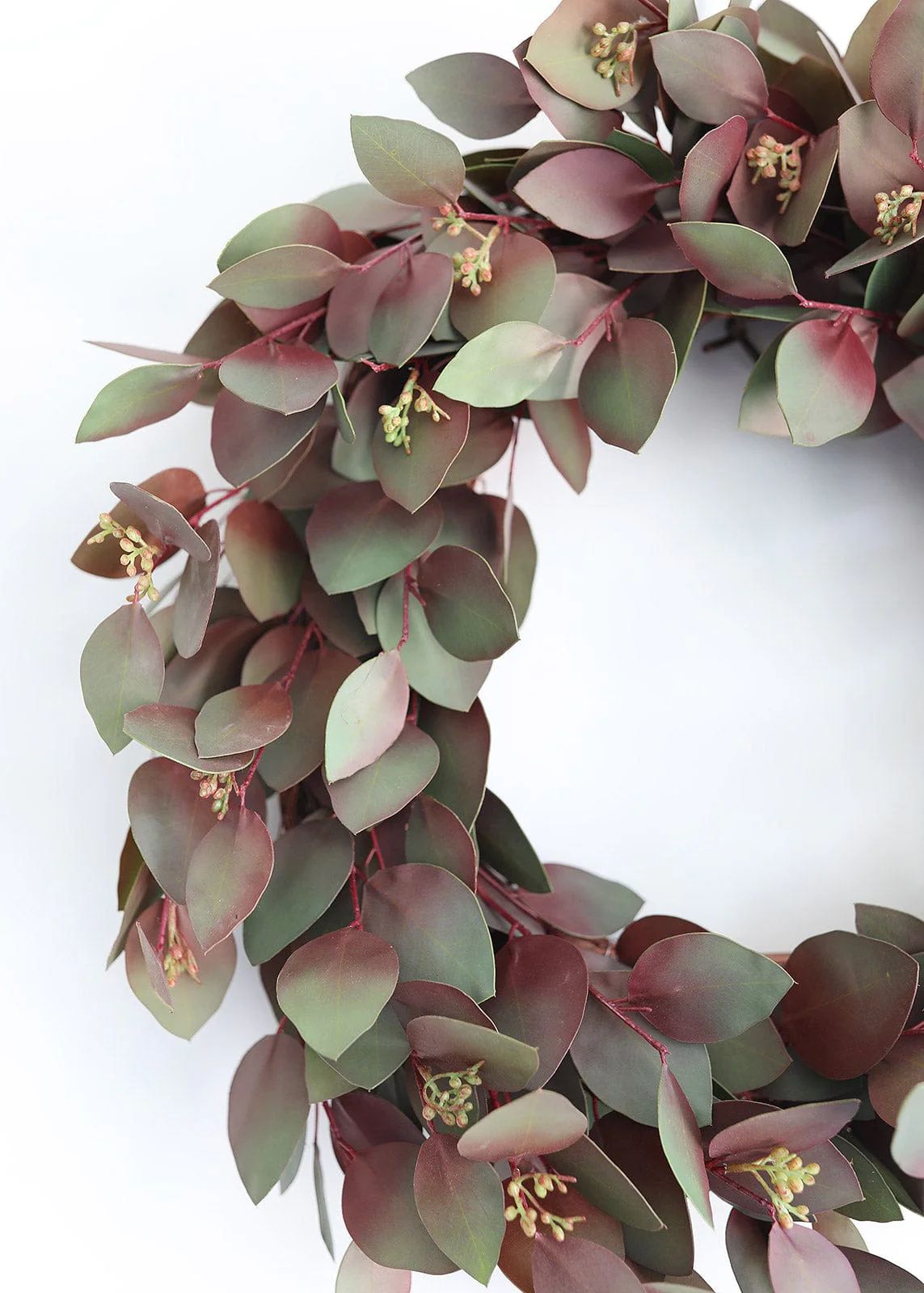 Burgundy Real Touch Eucalyptus Wreath - 22 | Afloral (US)