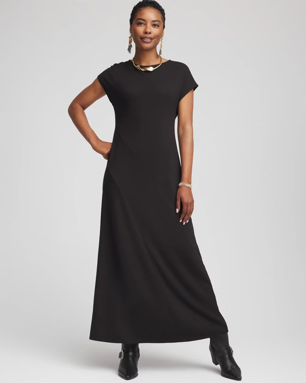 Dolman-Sleeve Ponte  Maxi Dress | Chico's