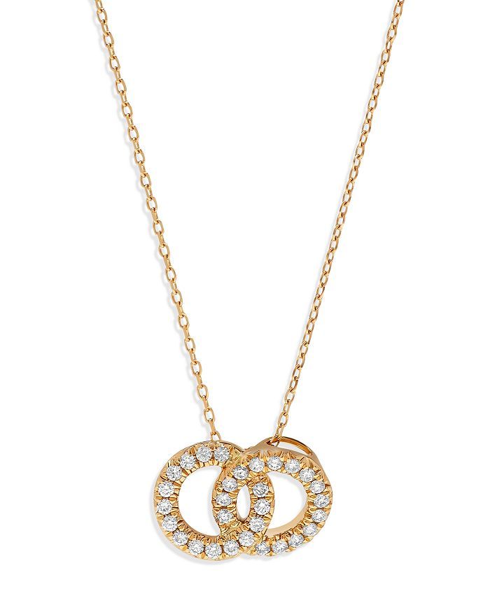 Diamond Interlocking Circle Necklace in 14K Yellow Gold, 0.30 ct. t.w. - 100% Exclusive | Bloomingdale's (US)