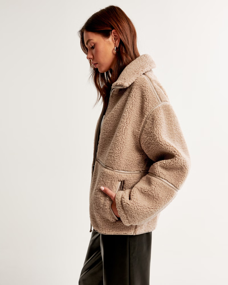 Sherpa Mockneck Full-Zip | Abercrombie & Fitch (US)