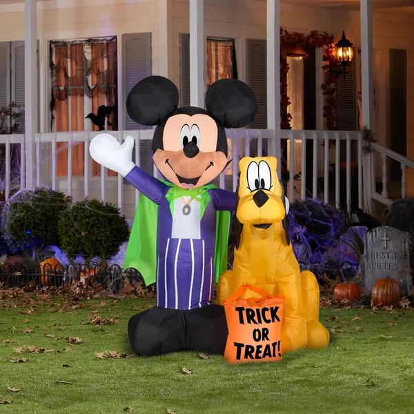 Mickey Mouse And Pluto Inflatable | Wayfair North America