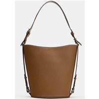 Zara - Topstitched Shoulder Bag - Dark Tan - One Size Only - Woman | Zara US