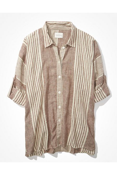 AE Oversized Beach Shirt | American Eagle Outfitters (US & CA)