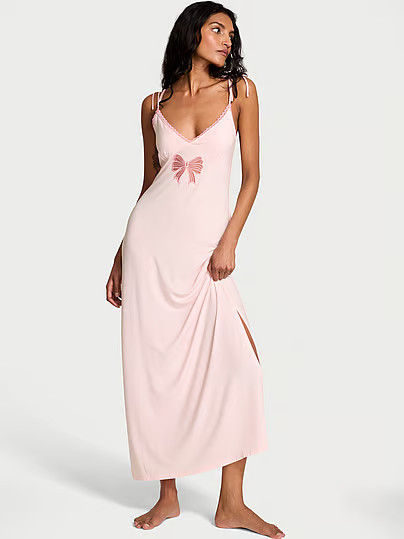 SoSoft™ Modal Bow Maxi Slip Dress, Pink, S - Women's Slips - Victoria's Secret | Victoria's Secret (US / CA )