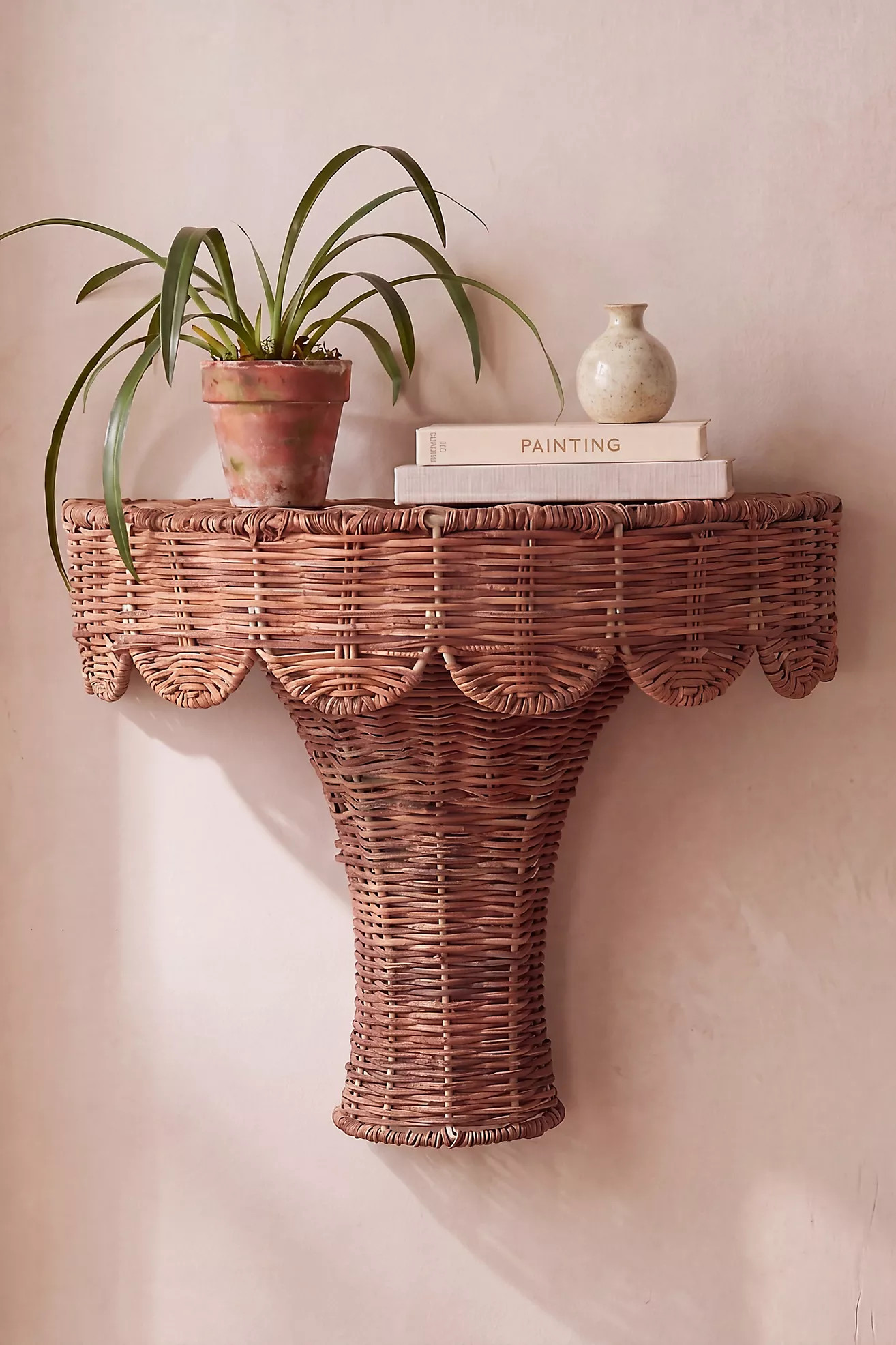 Rattan Scallop Wall Shelf | Anthropologie (US)
