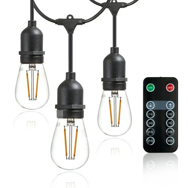 Newhouse Lighting LED String Lights with Weatherproof Technology, Dimmable with Wireless Remote C... | Walmart (US)