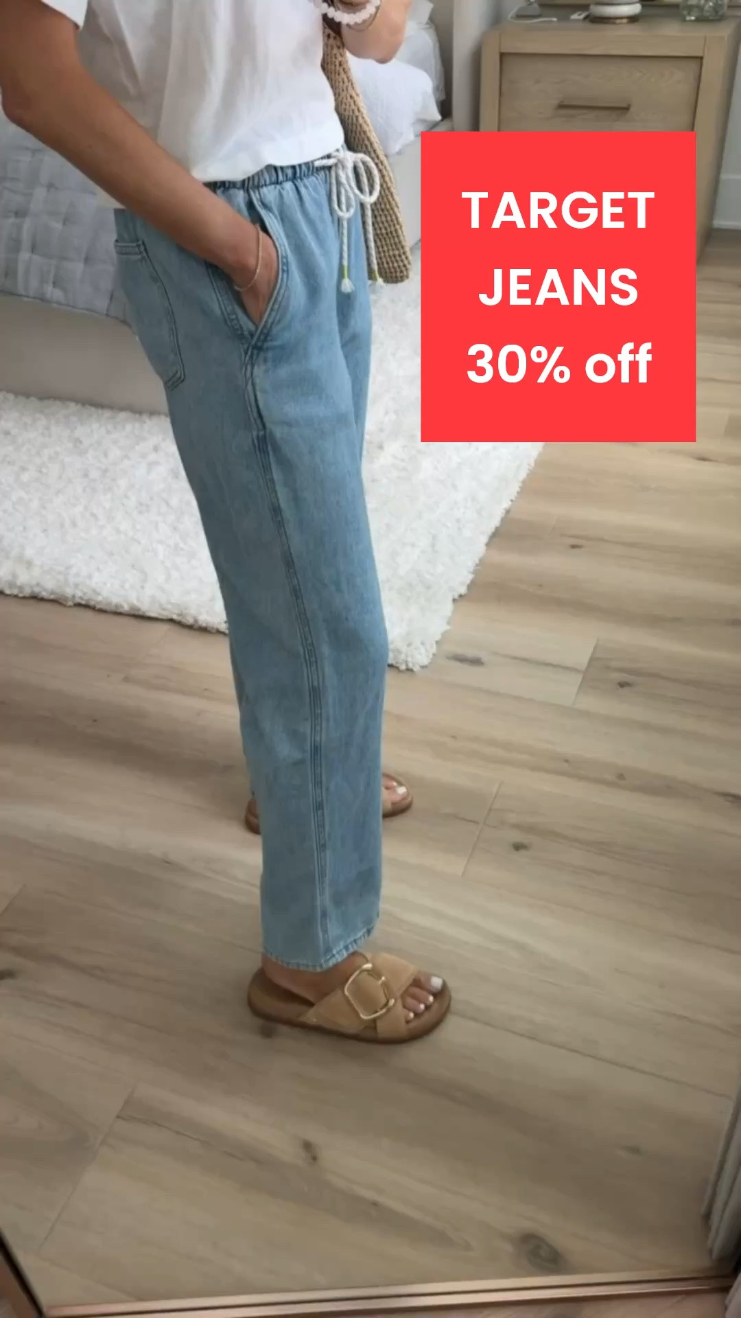 TARGET JEANS 30% off. Madewell inspired jeans, I'm wearing size XS, fit tts.