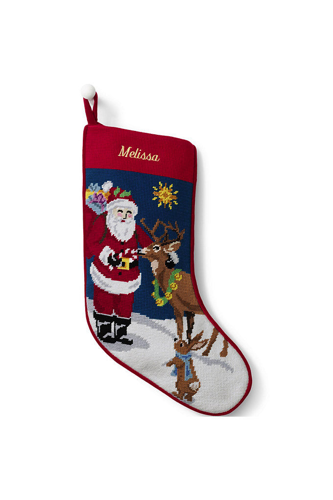 Needlepoint Personalized Christmas Stocking - Lands' End | Lands' End (US)