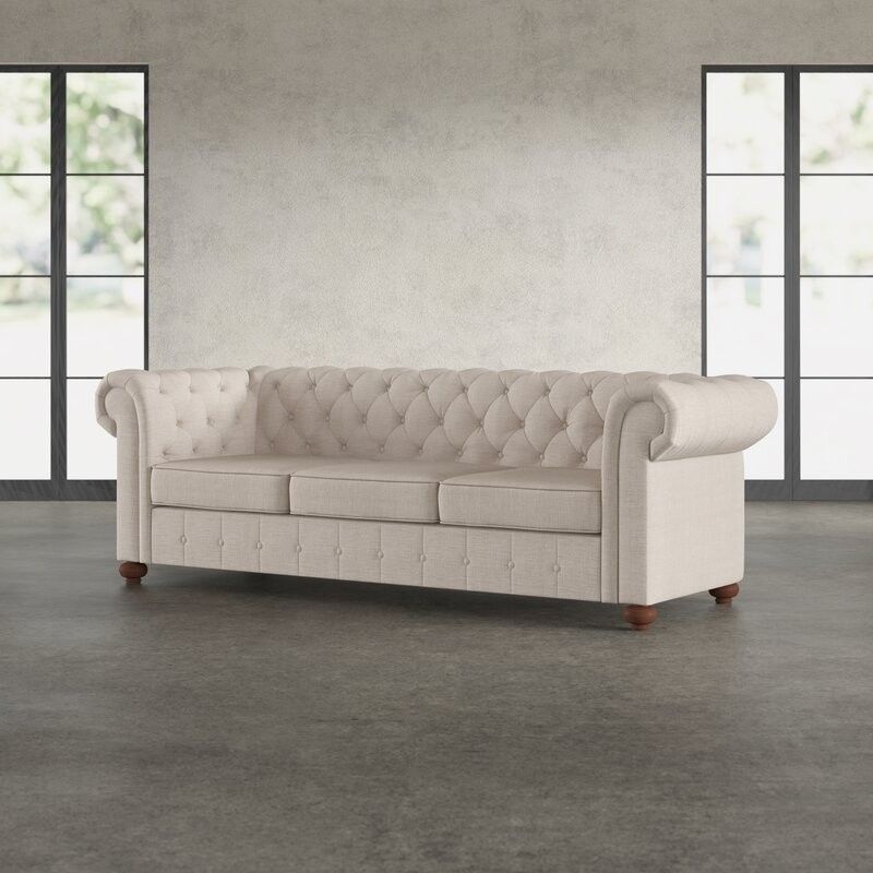 Quitaque 88'' Rolled Arm Chesterfield Sofa | Wayfair North America