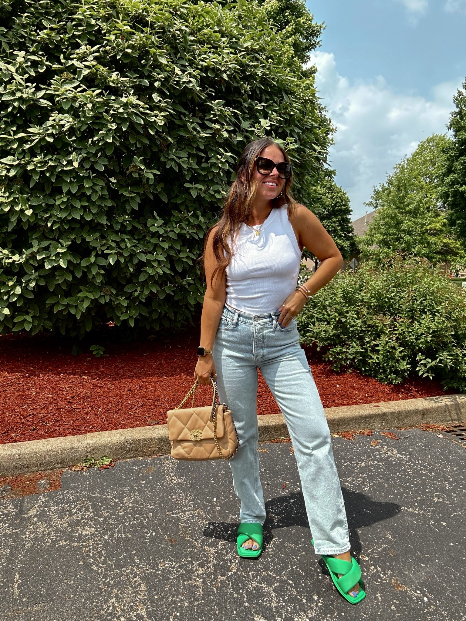 Simple outfit for warmer weather 🤍☀️

#LTKSeasonal #LTKgrwm #LTKootd