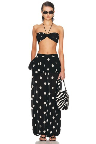 Polka Dot Peplum Pant | FWRD 