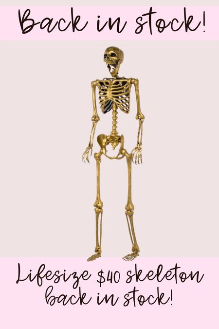 Lifesize skeleton, gold skeleton, Halloween decor, target Halloween 

#LTKhome #LTKSeasonal #LTKHalloween