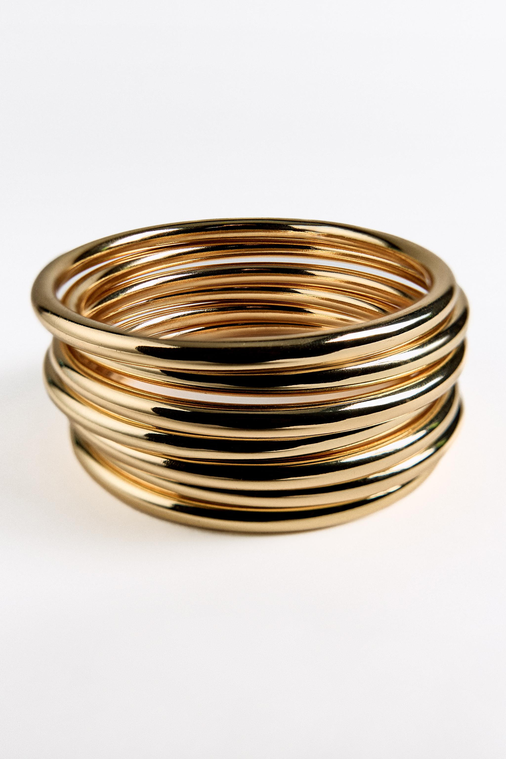 PACK OF METALLIC BANGLES | Zara UK