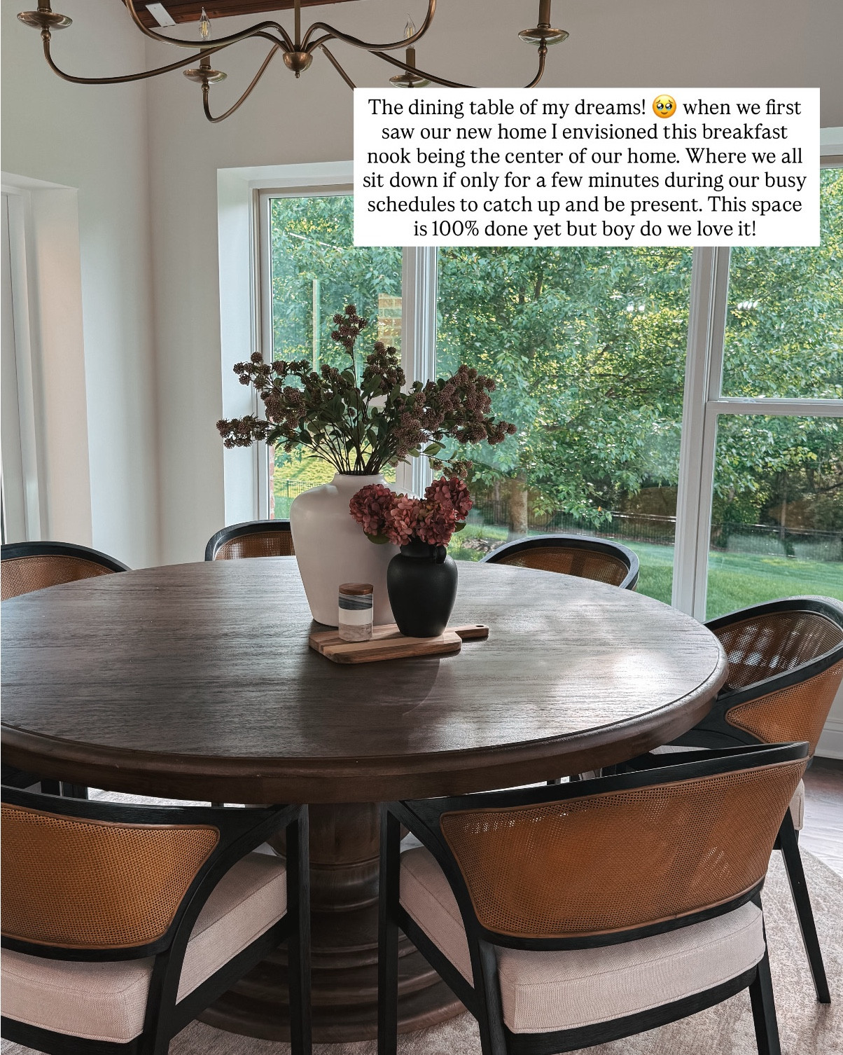 #Ad Comment LOVE below for links! 🔗 The dining table of our dreams! 😍When we first saw this home this space was an outdoor patio but we envisioned the most perfect breakfast nook for our little family to meet and catch up each night, even if only for a few minutes between busy schedules! It is better than we could have ever imagined, and it isn’t even done yet! #WayfairPartner #Wayfair #SpringCleaning

Everything including my gorgeous dining table are from @wayfair! You can also find these on my @shop.ltk storefront #liketkit 

#LTKHome