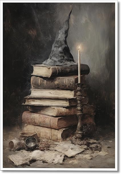 Ogyormpi Vintage Wall Art, Witchy Spells Halloween Prints, Ashland Witches - Neutral & Dark Acade... | Amazon (US)