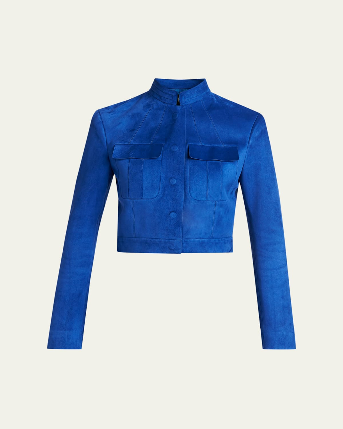 Soft Lamb Suede Crop Jacket | Bergdorf Goodman