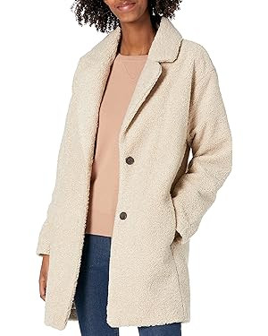 Amazon Essentials Women's Teddy Bear Fleece Oversized-Fit Lapel Jacket (Previously Daily Ritual) | Amazon (US)