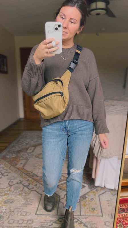 Wearing a size small in the sweater. It’s 100% organic cotton, comes in 12 colors and is a great weight. Highly recommend! My jeans are last year so I linked the same style in this year’s washes. My boots are the 1306 blundstone boots and I stayed true to size. Rustic brown color, but I’ve oiled them with mink oil multiple times so they’re darkened. 

#LTKfindsunder100 #LTKshoecrush #LTKGiftGuide