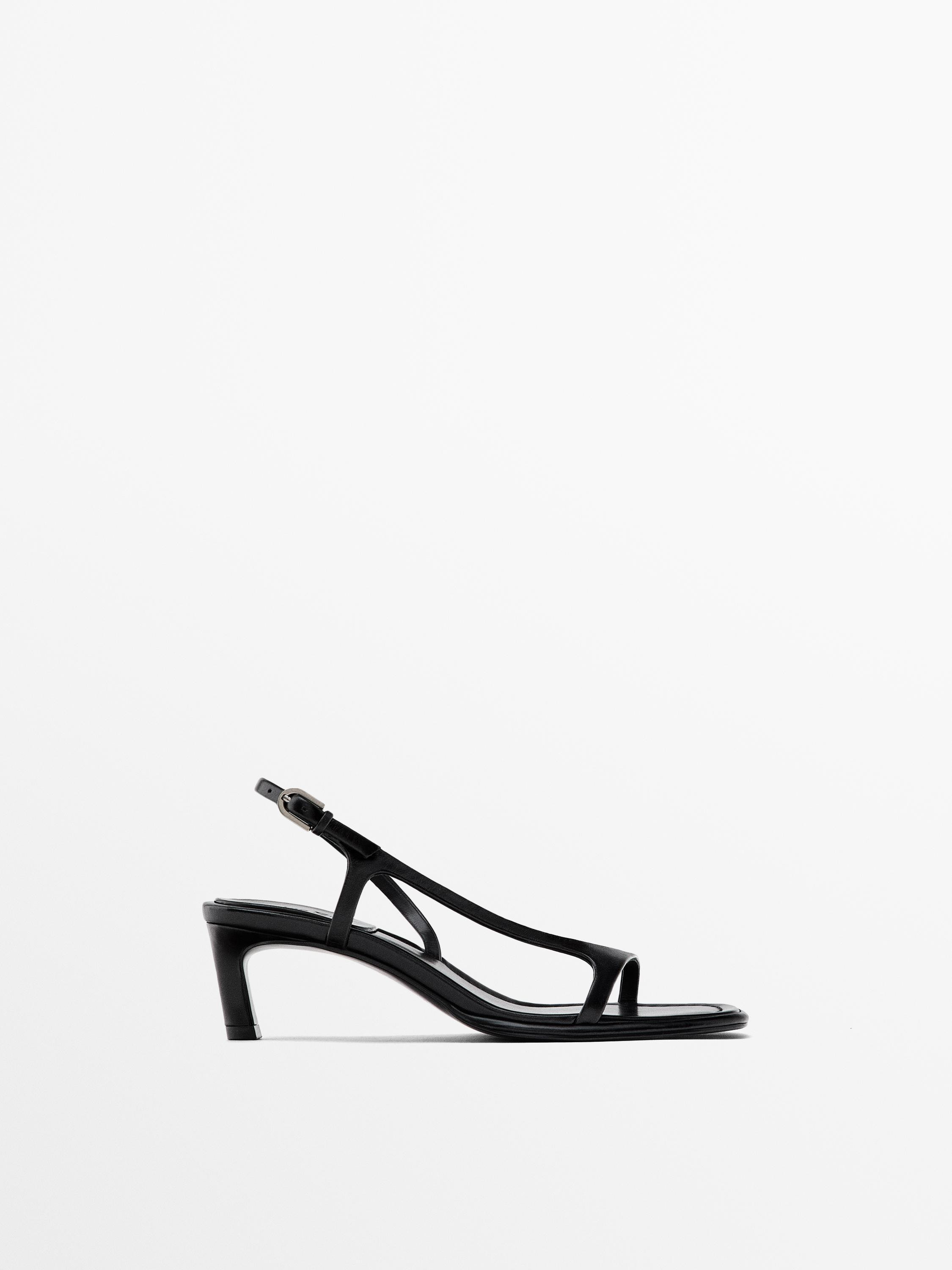 Strappy heeled sandals | Massimo Dutti US