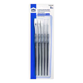 Project Source 5-Pack Multiple Sizes Reusable Polyester Round Paint Brush (Art Brush) | Lowe's