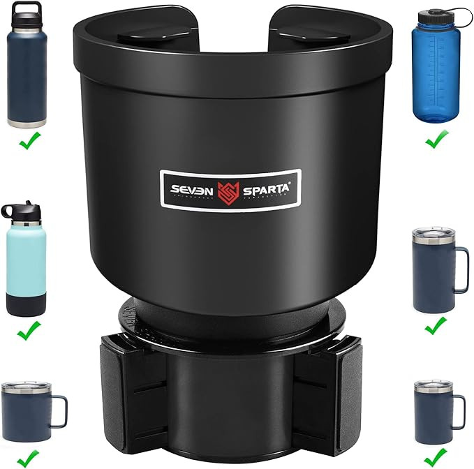 Upgraded Car Cup Holder Expander Adapter with Offset Adjustable Base, Compatible with Yeti 14/24/... | Amazon (US)