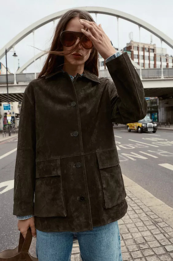 100% SUEDE JACKET | Zara Canada