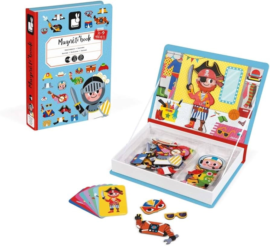 Janod MagnetiBook 45 pc Magnetic Boys Costumes Dress Up Game - Ages 3+ - J02719 | Amazon (US)