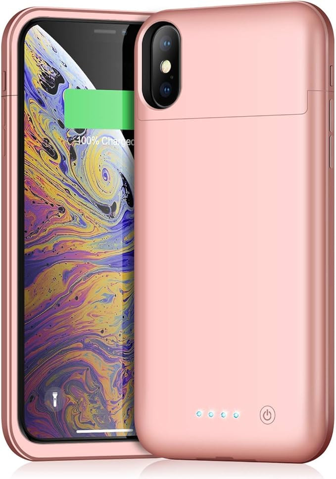 Feob Battery Case for iPhone XR, Upgraded 5500mAh Portable Charging Case Extended Battery Pack fo... | Amazon (US)
