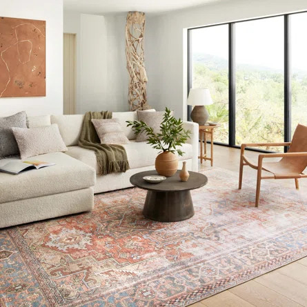 Skye Oriental Terracotta Area Rug | Wayfair North America