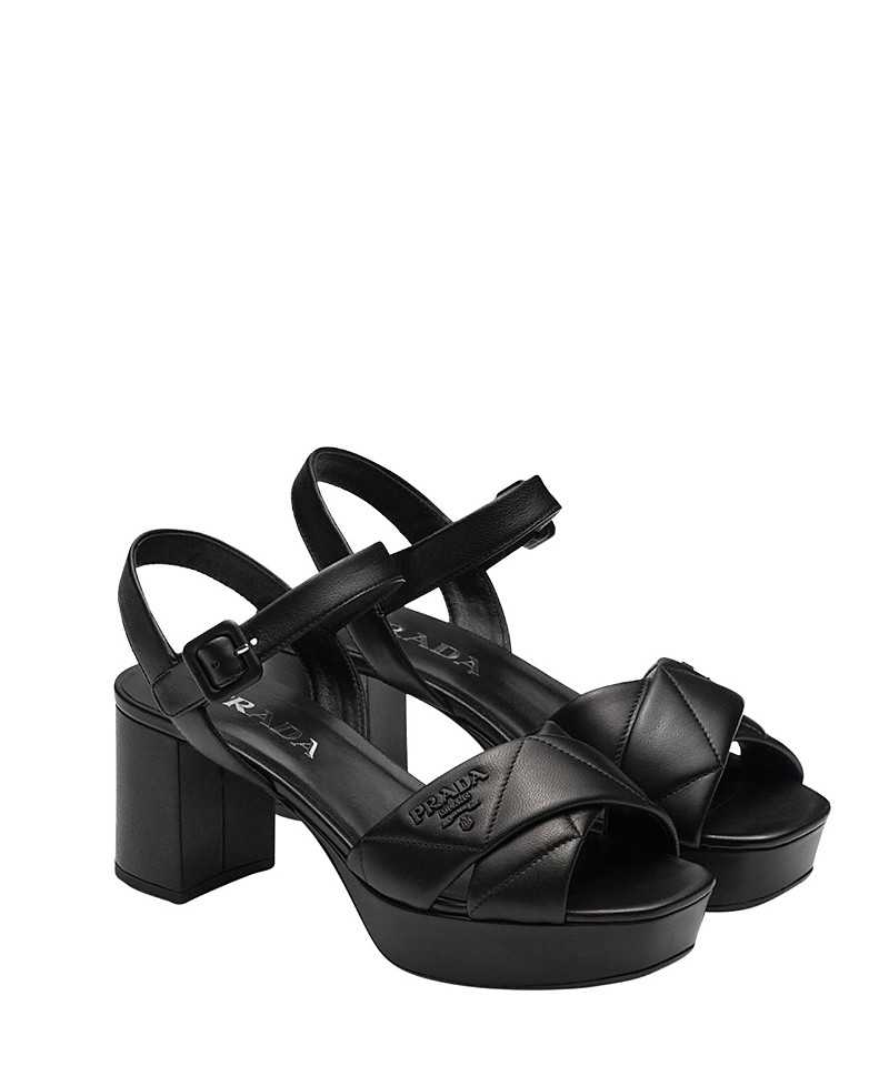 Prada Women's Quilted Nappa Leather Platform Sandals | Bloomingdale's (US)