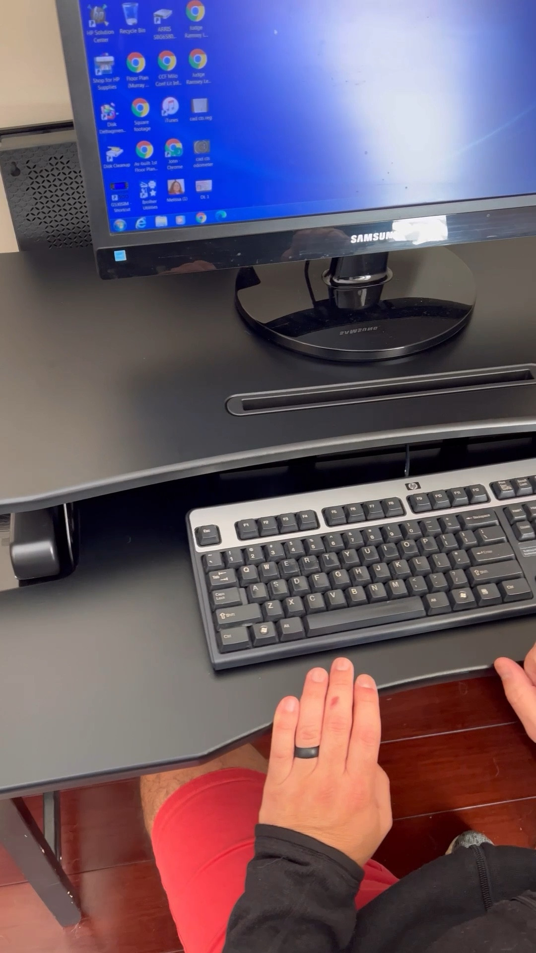 TechOrbits OF-S06-2 Desk Converter-37-inch Height Adjustable, MDF Wood, Sit-to-Stand Rise-X Pro Black, 37 #officefinds #deskfinds 