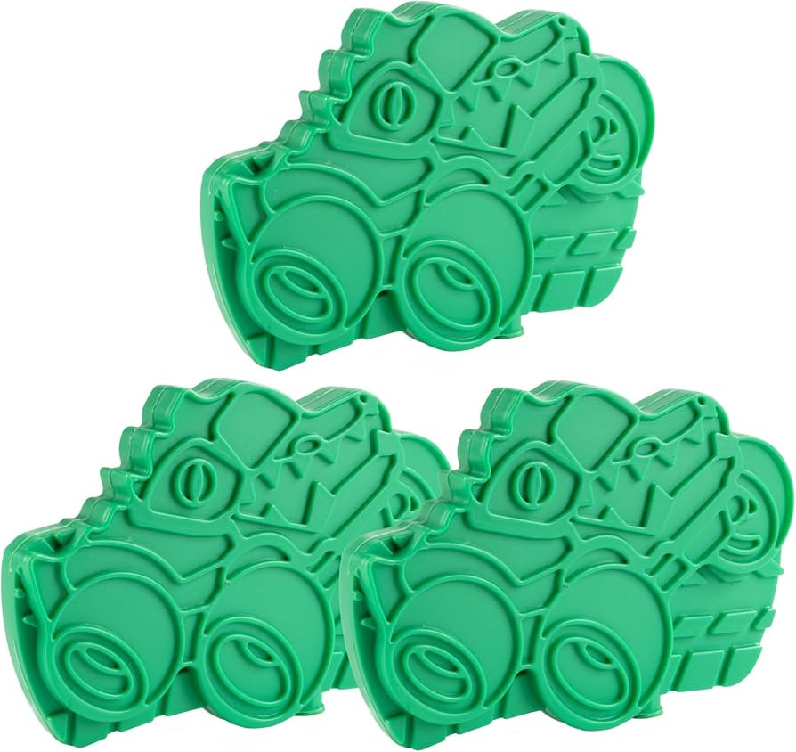 Green Monster Truck Reusable Hard Ice Pack- Set of 3 -Fits Easily Inside Kids Lunch Box, Insulate... | Amazon (US)